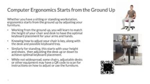 Computer Ergonomics Workstation Basics