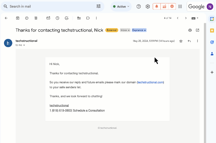 Add Domain to Gmail Safe Sender List