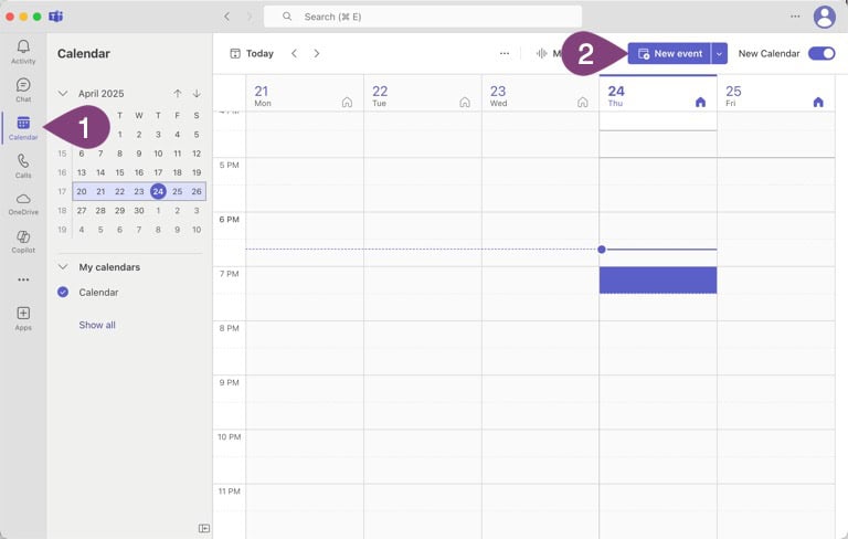 Microsoft Teams main window.