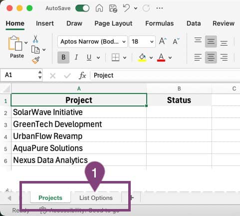 An Excel spreadsheet with two sheets highlighted.