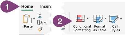 The steps described overlayed on an image of Excel.