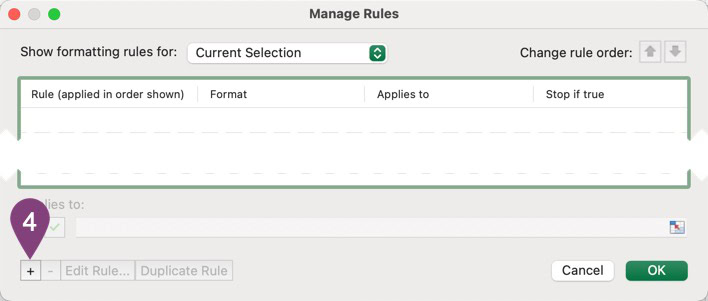 The steps described overlayed on an image of Excel.