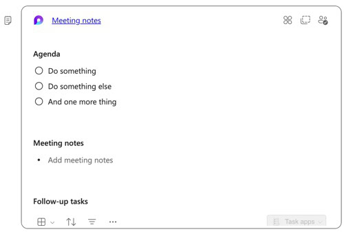 Microsoft Teams new event scheduler agenda options.
